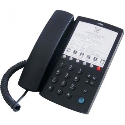 Τηλεφωνική Συσκευή Ξενοδοχειακού Τύπου Witech WT-5006 Μαύρο με Ενεργό Emergency Button και Ανοιχτή Συνομιλία
